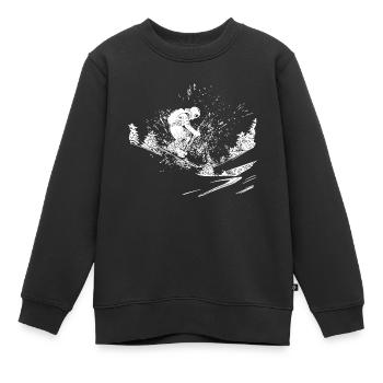 Skieur Hors route Extérieur Poudreuse Neige Style - Sweat Premium enfant bio - noir - Devant - AI Model Kid Female (0cm)