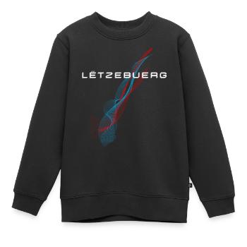Flagge von Luxemburg, Luxemburger Stolz - Kinder Premium Organic Sweatshirt - Schwarz - Vorne - AI Model Kid Female (0cm)