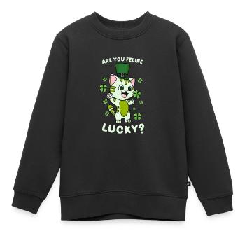 Avez-vous de la chance? - Sweat Premium enfant bio - noir - Devant - AI Model Kid Female (0cm)