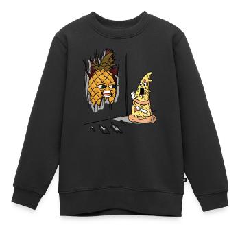 Hier ist die Ananas - Kinder Premium Organic Sweatshirt - Schwarz - Vorne - AI Model Kid Female (0cm)