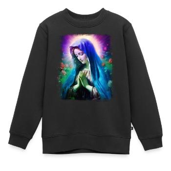 Heilige Maria Maria Madonna Mariana Jungfrau Maria Heilige - Kinder Premium Organic Sweatshirt - Schwarz - Vorne - AI Model Kid Female (0cm)
