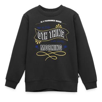 computers programming language present idea - Kinder Premium Organic Sweatshirt - Schwarz - Vorne - AI Model Kid Female (0cm)