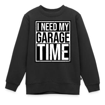 J’ai besoin de mon temps de garage drôle de mécanicien disant - Sweat Premium enfant bio - noir - Devant - AI Model Kid Female (0cm)