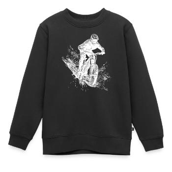 Mud Mountain Biker Outdoor Downhill - Sweat Premium enfant bio - noir - Devant - AI Model Kid Female (0cm)