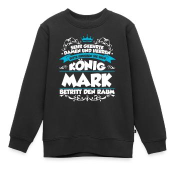Mark Name Design - Kinder Premium Organic Sweatshirt - Schwarz - Vorne - AI Model Kid Female (0cm)
