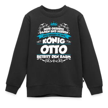 Otto Name Design - Kinder Premium Organic Sweatshirt - Schwarz - Vorne - AI Model Kid Female (0cm)