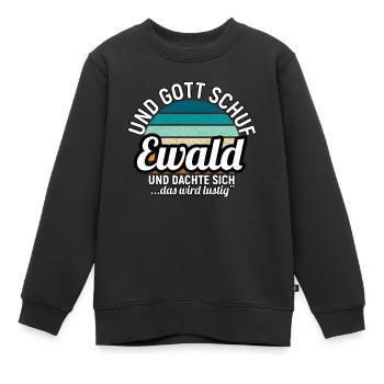 Felix - Kinder Premium Organic Sweatshirt - Schwarz - Vorne - AI Model Kid Female (0cm)