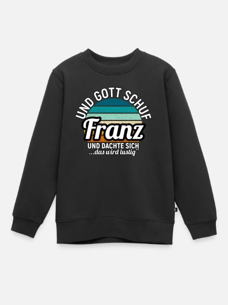 Franz - Kinder Premium Organic Sweatshirt - Schwarz