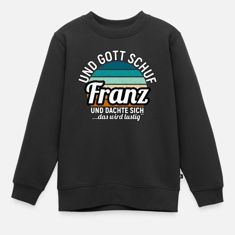 Franz - Kinder Premium Organic Sweatshirt - Schwarz