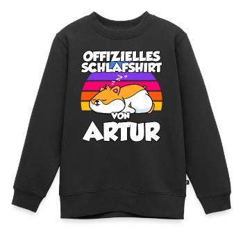 Offizielles Schlafshirt Von Artur - Kinder Premium Organic Sweatshirt - Schwarz - Vorne - AI Model Kid Female (0cm)