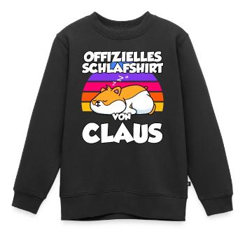 Offizielles Schlafshirt Von Claus - Kinder Premium Organic Sweatshirt - Schwarz - Vorne - AI Model Kid Female (0cm)