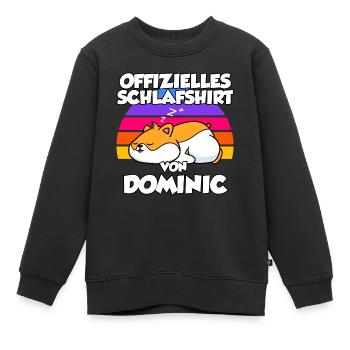 Offizielles Schlafshirt Von Dominic - Kinder Premium Organic Sweatshirt - Schwarz - Vorne - AI Model Kid Female (0cm)