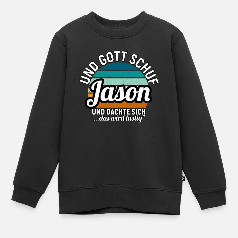 Jason - Kinder Premium Organic Sweatshirt - Schwarz