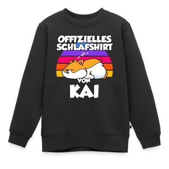Offizielles Schlafshirt Von Kai - Kinder Premium Organic Sweatshirt - Schwarz - Vorne - AI Model Kid Female (0cm)