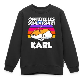 Offizielles Schlafshirt Von Karl - Kinder Premium Organic Sweatshirt - Schwarz - Vorne - AI Model Kid Female (0cm)