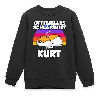 Offizielles Schlafshirt Von Kurt - Kinder Premium Organic Sweatshirt - Schwarz - Vorne - AI Model Kid Female (0cm)