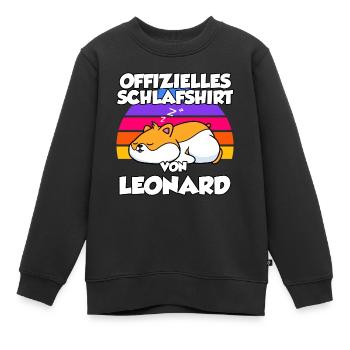 Offizielles Schlafshirt Von Leonard - Kinder Premium Organic Sweatshirt - Schwarz - Vorne - AI Model Kid Female (0cm)
