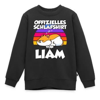 Offizielles Schlafshirt Von Liam - Kinder Premium Organic Sweatshirt - Schwarz - Vorne - AI Model Kid Female (0cm)