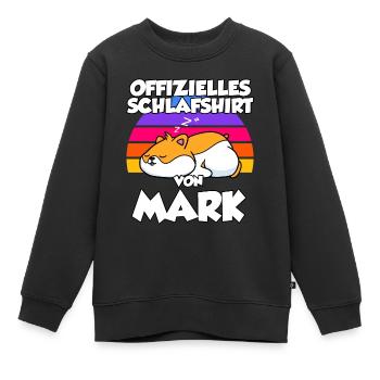 Offizielles Schlafshirt Von Mark - Kinder Premium Organic Sweatshirt - Schwarz - Vorne - AI Model Kid Female (0cm)