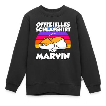 Offizielles Schlafshirt Von Marvin - Kinder Premium Organic Sweatshirt - Schwarz - Vorne - AI Model Kid Female (0cm)
