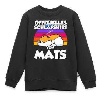 Offizielles Schlafshirt Von Mats - Kinder Premium Organic Sweatshirt - Schwarz - Vorne - AI Model Kid Female (0cm)