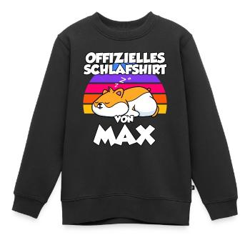Offizielles Schlafshirt Von Max - Kinder Premium Organic Sweatshirt - Schwarz - Vorne - AI Model Kid Female (0cm)
