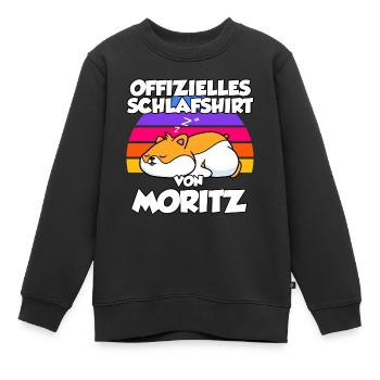 Offizielles Schlafshirt Von Moritz - Kinder Premium Organic Sweatshirt - Schwarz - Vorne - AI Model Kid Female (0cm)