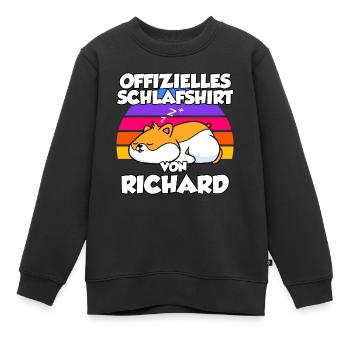 Offizielles Schlafshirt Von Richard - Kinder Premium Organic Sweatshirt - Schwarz - Vorne - AI Model Kid Female (0cm)