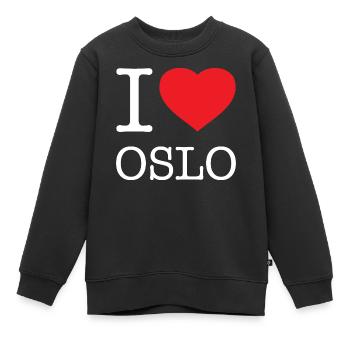 J’AIME OSLO - Sweat Premium enfant bio - noir - Devant - AI Model Kid Female (0cm)