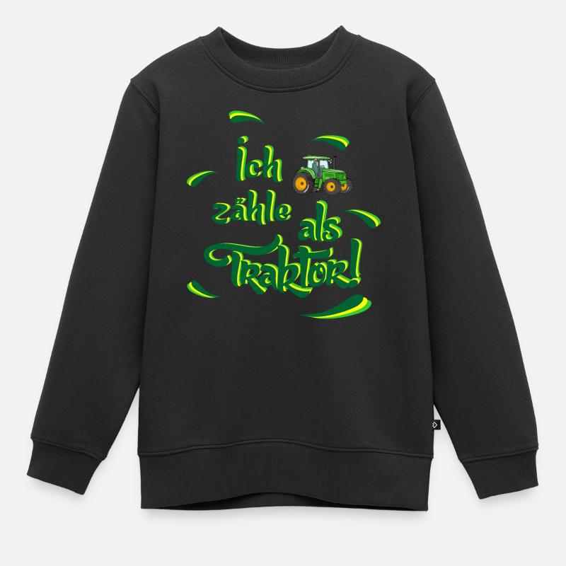Bauer Bauern Landwirtschaft Traktor - Kinder Premium Organic Sweatshirt - Schwarz