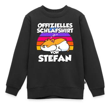 Offizielles Schlafshirt Von Stefan - Kinder Premium Organic Sweatshirt - Schwarz - Vorne - AI Model Kid Female (0cm)