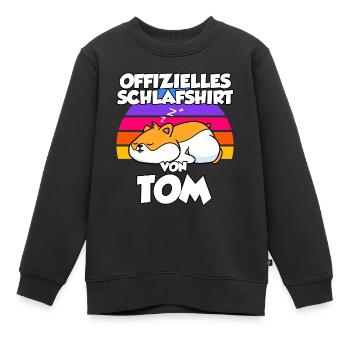 Offizielles Schlafshirt Von Tom - Kinder Premium Organic Sweatshirt - Schwarz - Vorne - AI Model Kid Female (0cm)