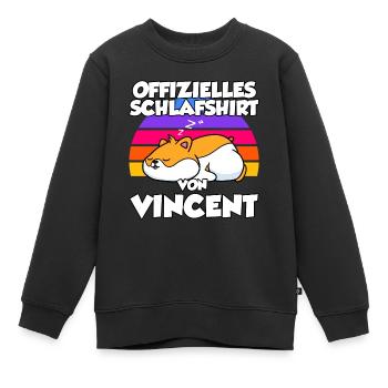Offizielles Schlafshirt Von Vincent - Kinder Premium Organic Sweatshirt - Schwarz - Vorne - AI Model Kid Female (0cm)