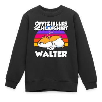 Offizielles Schlafshirt Von Walter - Kinder Premium Organic Sweatshirt - Schwarz - Vorne - AI Model Kid Female (0cm)