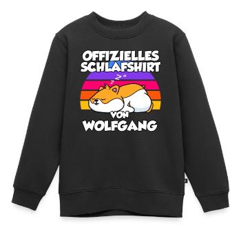 Offizielles Schlafshirt Von Wolfgang - Kinder Premium Organic Sweatshirt - Schwarz - Vorne - AI Model Kid Female (0cm)