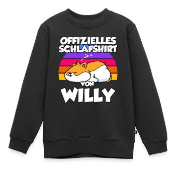 Offizielles Schlafshirt Von Willy - Kinder Premium Organic Sweatshirt - Schwarz - Vorne - AI Model Kid Female (0cm)