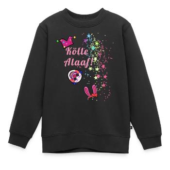 Stars, kölle alaaf, carnaval, clown - Sweat Premium enfant bio - noir - Devant - AI Model Kid Female (0cm)