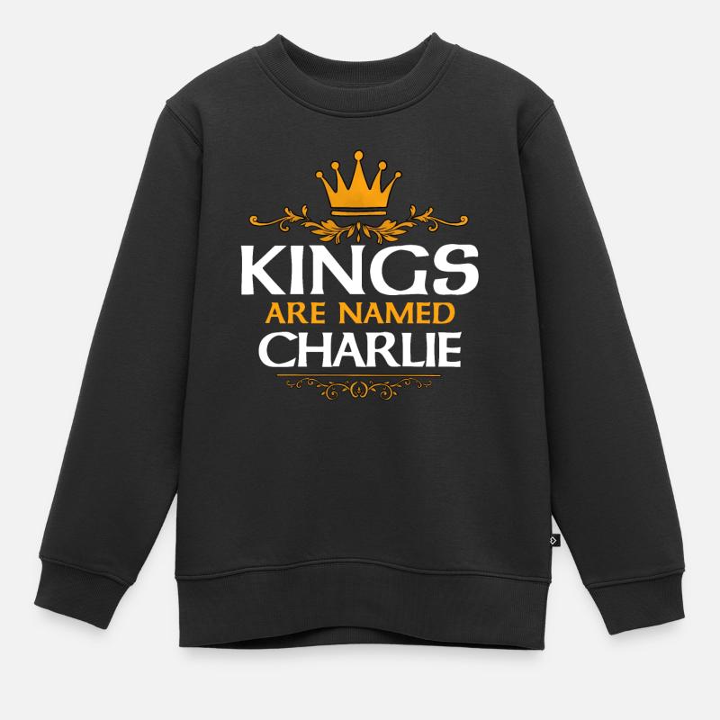 Charlie - Sweat Premium enfant bio - noir