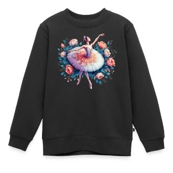 Balletttänzerin mit Tutu - Kinder Premium Organic Sweatshirt - Schwarz - Vorne - AI Model Kid Female (0cm)