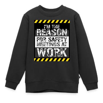 C’est drôle que je sois la raison des réunions de sécurité au travail - Sweat Premium enfant bio - noir - Devant - AI Model Kid Female (0cm)