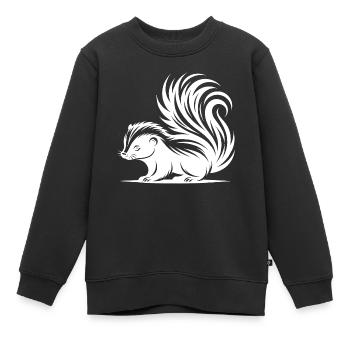 Süsses Knuffiges Stinktier Baby - Kinder Premium Organic Sweatshirt - Schwarz - Vorne - AI Model Kid Female (0cm)