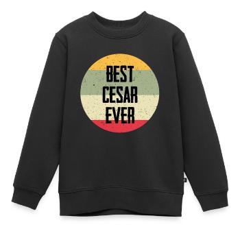 Le meilleur César de tous les temps - Sweat Premium enfant bio - noir - Devant - AI Model Kid Female (0cm)