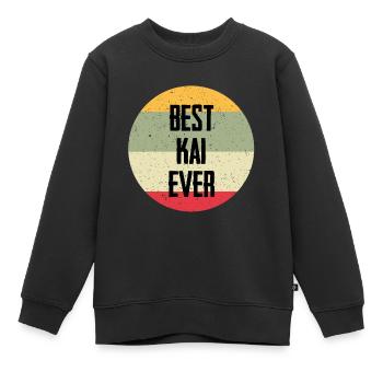 Best Kai Ever - Kinder Premium Organic Sweatshirt - Schwarz - Vorne - AI Model Kid Female (0cm)