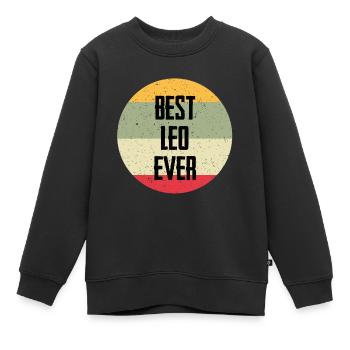 Best Leo Ever - Kinder Premium Organic Sweatshirt - Schwarz - Vorne - AI Model Kid Female (0cm)
