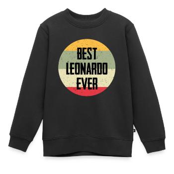 Best Leonardo Ever - Kinder Premium Organic Sweatshirt - Schwarz - Vorne - AI Model Kid Female (0cm)