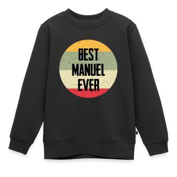 Meilleur manuel de tous les temps - Sweat Premium enfant bio - noir - Devant - AI Model Kid Female (0cm)