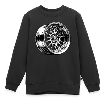 Jante de voiture en aluminium élégante et sportive - Sweat Premium enfant bio - noir - Devant - AI Model Kid Female (0cm)