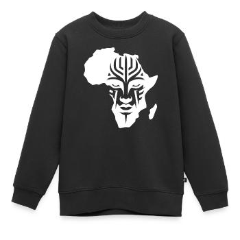Continent africain masques tatouage Style bijoux - Sweat Premium enfant bio - noir - Devant - AI Model Kid Female (0cm)