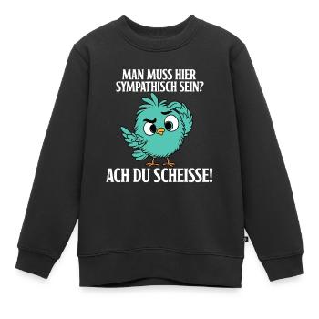 Il faut faire preuve de sympathie ici - Sweat Premium enfant bio - noir - Devant - AI Model Kid Female (0cm)