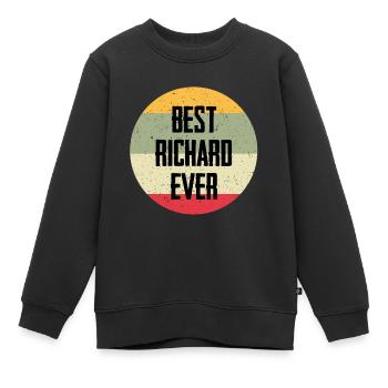Best Richard Ever - Kinder Premium Organic Sweatshirt - Schwarz - Vorne - AI Model Kid Female (0cm)